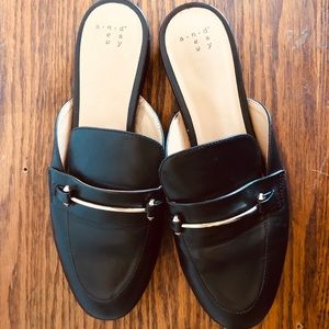 Black loafers from Target